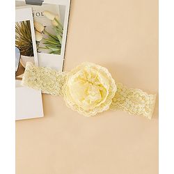 Babyhug Headband With  Floral Applique - Beige