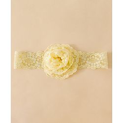 Babyhug Headband With  Floral Applique - Beige