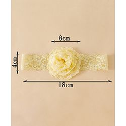 Babyhug Headband With  Floral Applique - Beige