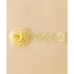 Babyhug Headband With  Floral Applique - Beige