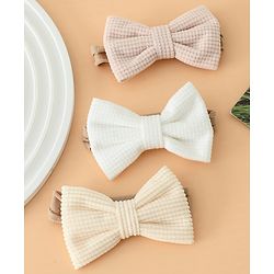 Babyhug Headband Bow Applique Free Size-Pack of 3-Red,Yellow,Black