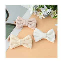 Babyhug Headband Bow Applique Free Size-Pack of 3-Red,Yellow,Black