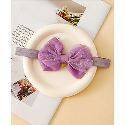 Babyhug Free Size Headbands With Floral Applique - Purple