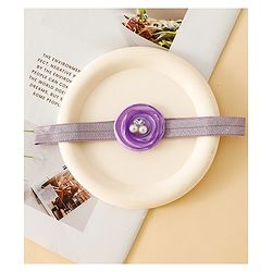 Babyhug Free Size Headbands With Floral Applique - Purple