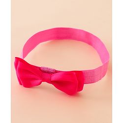 Babyhug Free Size Headbands With Floral Applique - Fuchsia