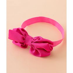 Babyhug Free Size Headbands With Floral Applique - Fuchsia