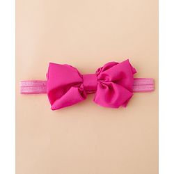 Babyhug Free Size Headbands With Floral Applique - Fuchsia