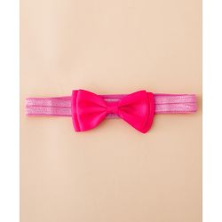 Babyhug Free Size Headbands With Floral Applique - Fuchsia