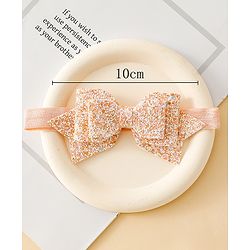 Babyhug Free Size Hedbands With Floral & Bow Applique - Orange