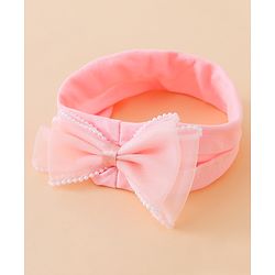 Babyhug Floral Bow Stretch Kids Headband - Pink & Purple