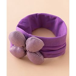 Babyhug Floral Bow Stretch Kids Headband - Pink & Purple
