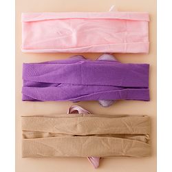 Babyhug Floral Bow Stretch Kids Headband - Pink & Purple
