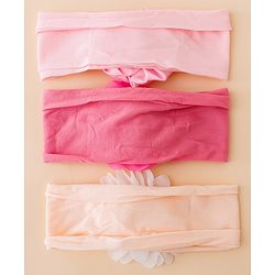 Babyhug Free Size Headbands With Floral Applique Pack of 3 - Multicolor