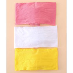 Babyhug Free Size Headbands With Floral Applique Pack of 3 - Multicolor
