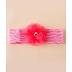 Babyhug Free Size Headbands With Floral Applique Pack of 4 - Multicolor