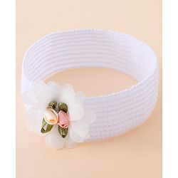 Babyhug Free Size Headbands With Floral Applique Pack of 4 - Multicolor