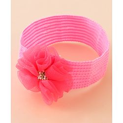 Babyhug Free Size Headbands With Floral Applique Pack of 4 - Multicolor