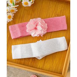 Babyhug Free Size Headbands With Floral Applique Pack of 4 - Multicolor