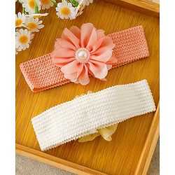 Babyhug Free Size Headbands With Floral Applique Pack of 4 - Multicolor