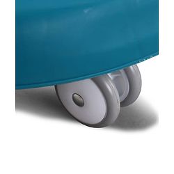 Babyhug Musical Baby Walker with Rocker Function 2-in-1 Convertible Adjustable Height| Compact Fold| Activity Toy Tray Stable Design Multi-Directional Wheels 624 Months - Blue