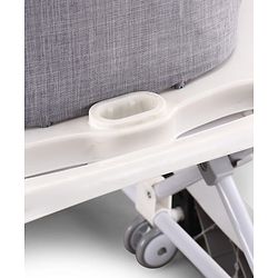Babyhug Musical Baby Walker with Rocker Function 2-in-1 Convertible Adjustable Height Compact Fold Activity Toy Tray Stable Design Multi-Directional Wheels 624 Months - Grey