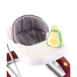 Babyhug Musical Baby Walker with Rocker Function 2-in-1 Convertible Adjustable Height Compact Fold Activity Toy Tray Stable Design Multi-Directional Wheels 624 Months  Red