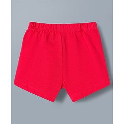 Babyhug Disney Single Jersey Knit Trunks with Chip N Dale Graphics Pack of 3 - Red Green & White