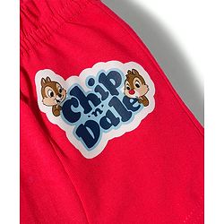 Babyhug Disney Single Jersey Knit Trunks with Chip N Dale Graphics Pack of 3 - Red Green & White