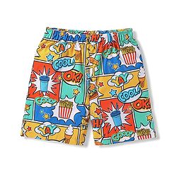 Babyhug Poplin Woven Above Knee Length Text & Sea Life Printed Boxers Pack Of 3 - Neon Green & Light Blue