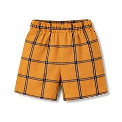 Babyhug Poplin Woven Above Knee Length Checkered & Bear Printed Boxers Pack of 3 - Brown & Blue