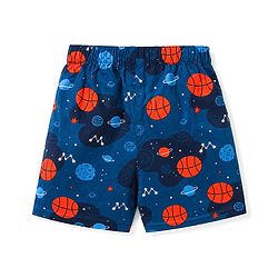Babyhug Poplin Woven Above Knee Length Space & Dino Printed Boxer Pack of 3 - Navy & Yellow