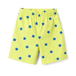 Babyhug Poplin Woven Above Knee Length Space & Dino Printed Boxer Pack of 3 - Navy & Yellow