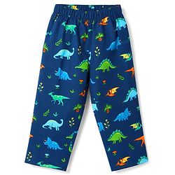 Babyhug 100% Cotton Knit Half Sleeves Shirt & Pyjama Night Suit Co-ords With Dino Print - Blue