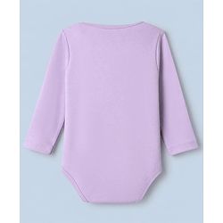 Babyhug 100% Cotton Interlock Knit Onesies with Rabbit Print Pack of 3 in Purple & White