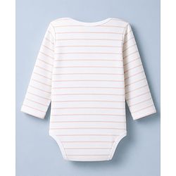 Babyhug 100% Cotton Interlock Knit Onesies with Rabbit Print Pack of 3 in Purple & White