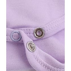 Babyhug 100% Cotton Interlock Knit Onesies with Rabbit Print Pack of 3 in Purple & White
