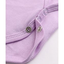 Babyhug 100% Cotton Interlock Knit Full Sleeves Rabbit Printed Onesie with Leggings & Cap Mittens and Booties - Purple