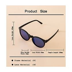 Babyhug Free Size Solid Color Sunglasses - Black & Blue