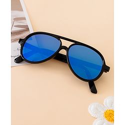 Babyhug Free Size Solid Coloured Sunglasses - Black & Blue