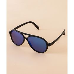 Babyhug Free Size Solid Coloured Sunglasses - Black & Blue