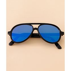 Babyhug Free Size Solid Coloured Sunglasses - Black & Blue