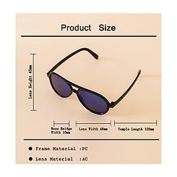 Babyhug Free Size Solid Coloured Sunglasses - Black & Blue