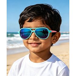 Babyhug Free Size Solid Coloured Sunglasses - Black & Blue