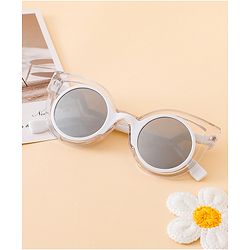 Babyhug Solid Coloured Sunglasses - White & Silver