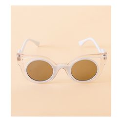 Babyhug Solid Coloured Sunglasses - White & Silver