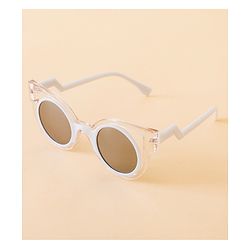 Babyhug Solid Coloured Sunglasses - White & Silver