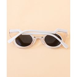Babyhug Solid Coloured Sunglasses - White & Silver