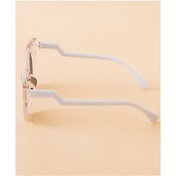 Babyhug Solid Coloured Sunglasses - White & Silver