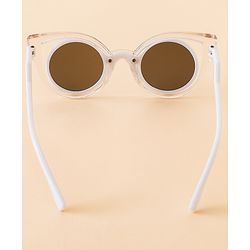 Babyhug Solid Coloured Sunglasses - White & Silver