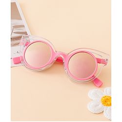 Babyhug Solid Coloured Sunglasses - White & Silver